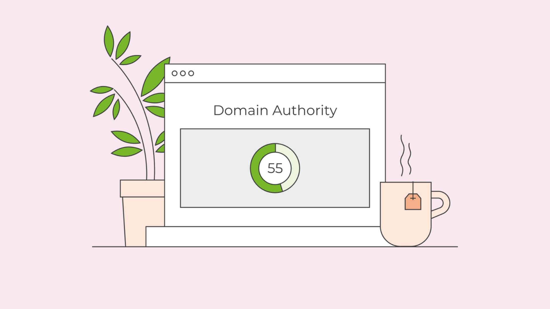 Slika laptopa na kom piše domain authority